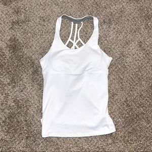 White Sports Tank Top